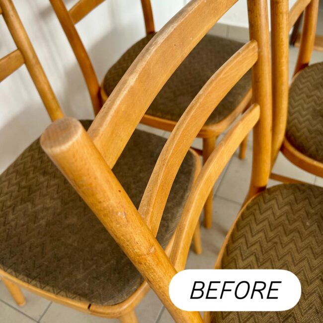 Obrázok stoličiek pred úpravou
