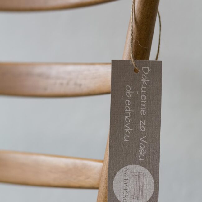 Obrázok visačka na stoličke - ďakujeme za objednávku